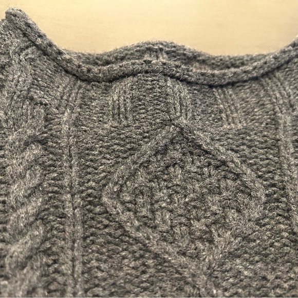 Frances Valentine Charcoal Cable Knit Sweater - Picture 3 of 4